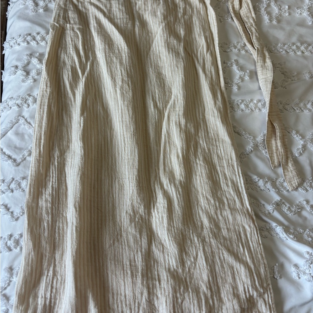 Aerie Striped Cream Women's Skirt coverup